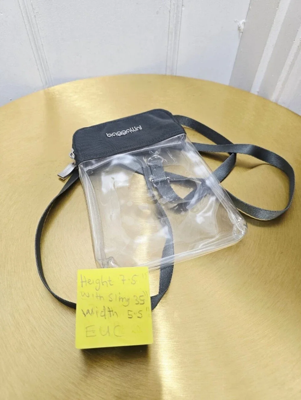 Clear Stadium Explorer Crossbody Bag in Black